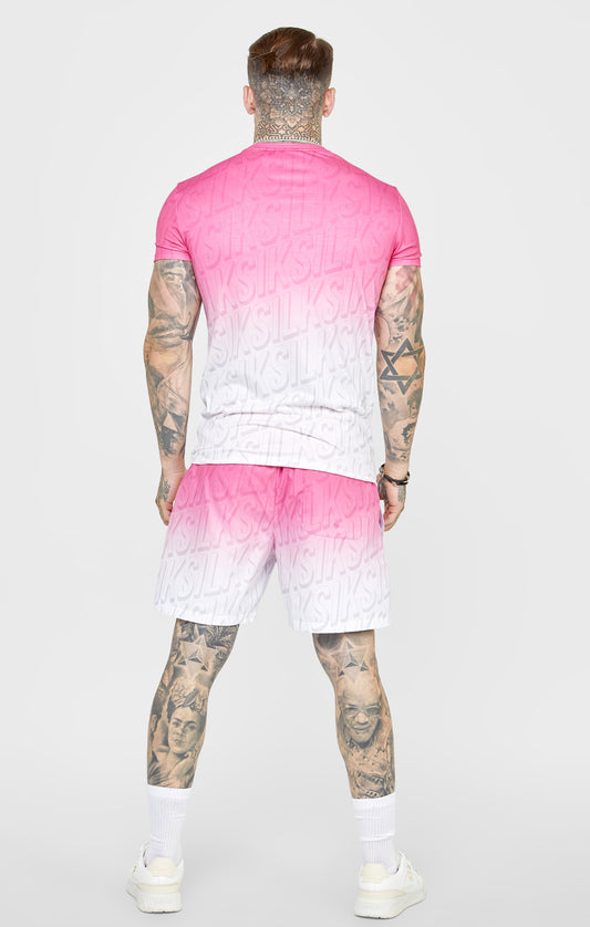 Pink Fade Muscle Fit T-Shirt