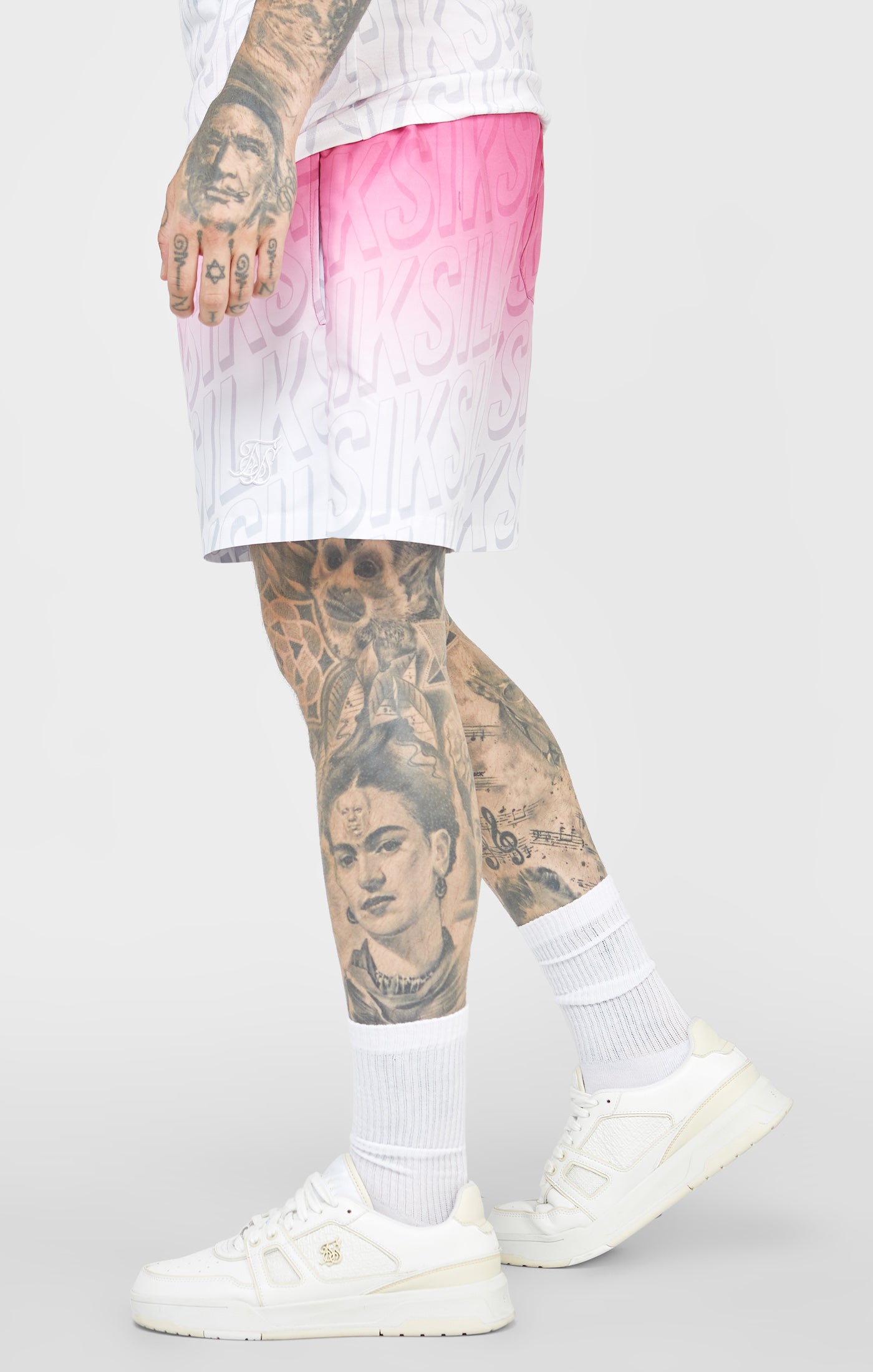 Load image into Gallery viewer, Pink Logo Fade Swim Short (1)