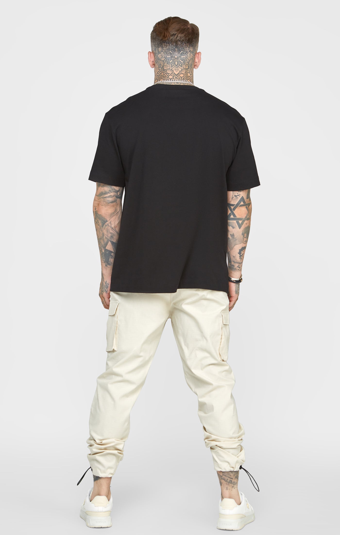 Load image into Gallery viewer, Ecru Relaxed Cuffed Cargo Pant (4)