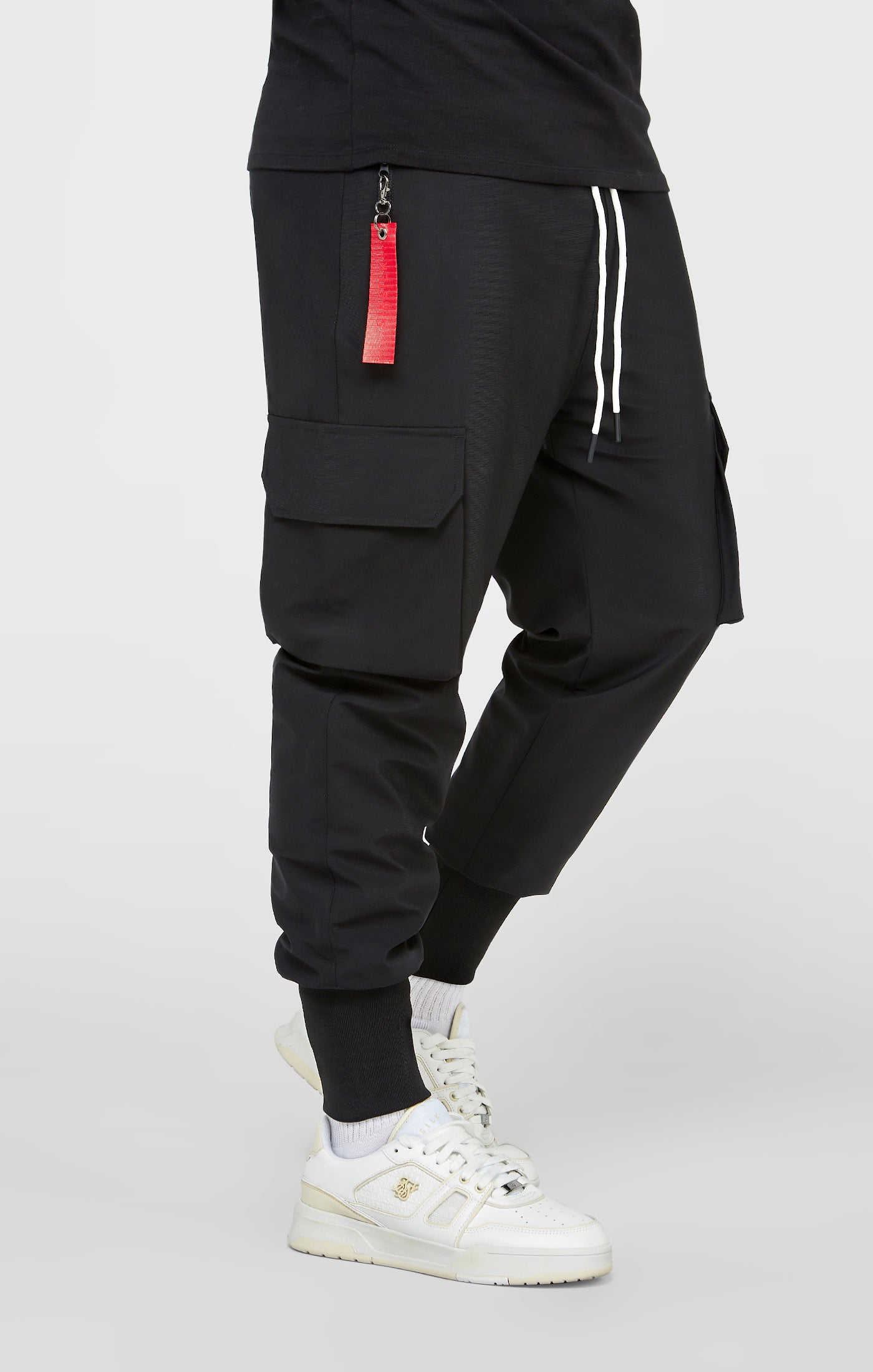 Load image into Gallery viewer, Black Tech Cargo Pant