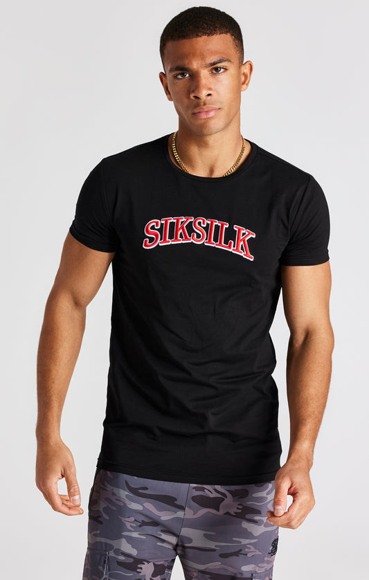 Black Logo Short Sleeve Muscle Fit T-Shirt