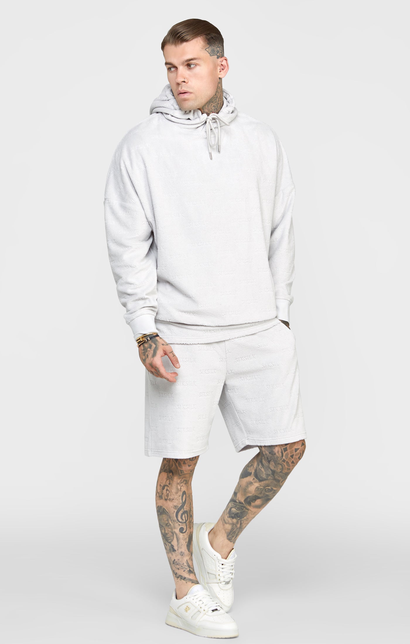 Load image into Gallery viewer, Grey Towelling Oversized Hoodie (3)