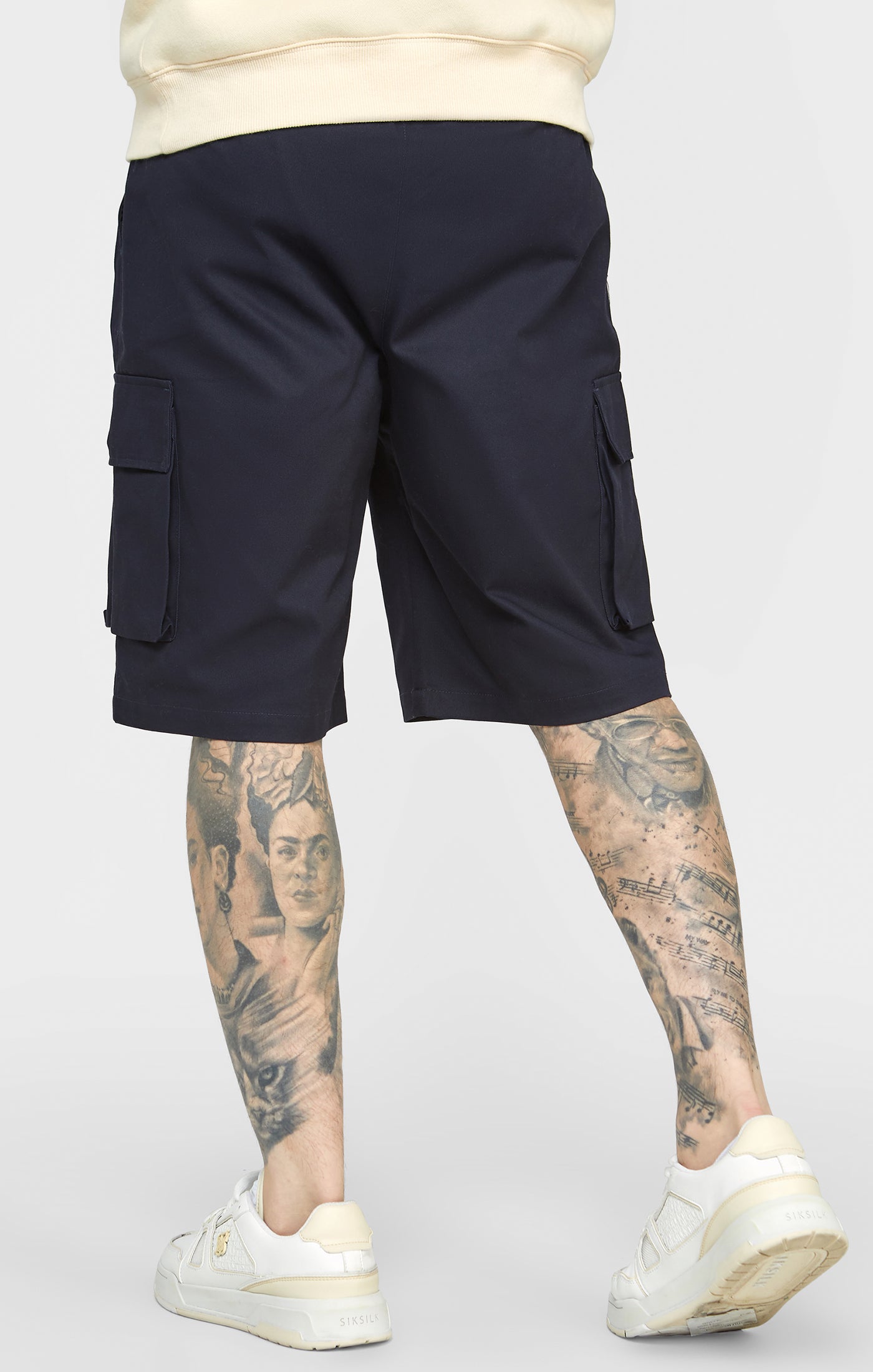 Load image into Gallery viewer, Navy Woven Cargo Short (3)