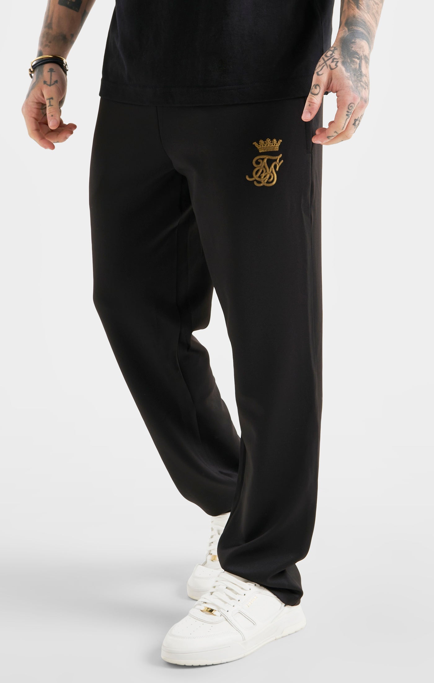 Load image into Gallery viewer, Messi x SikSilk Black Straight Leg Pant