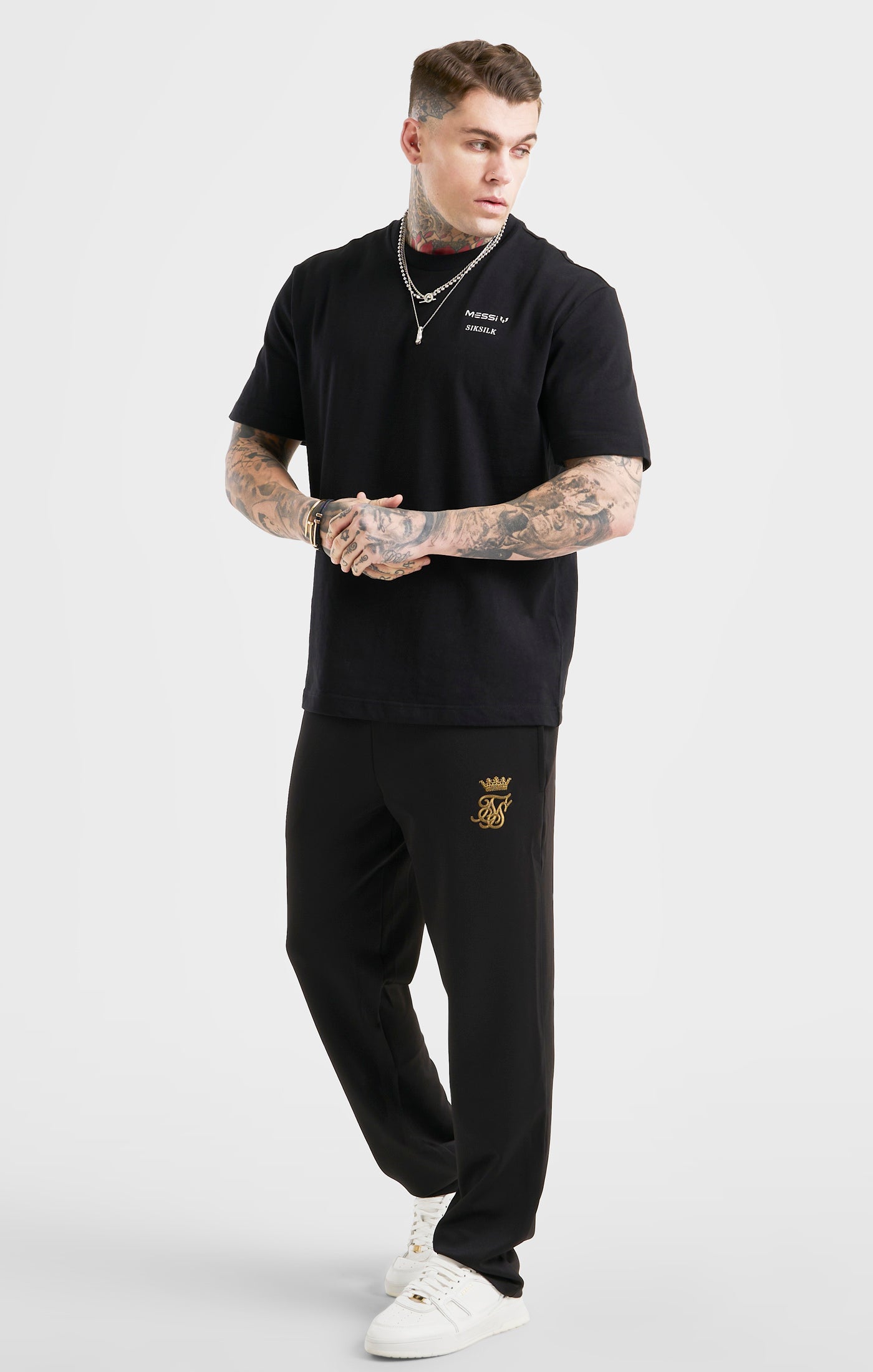 Load image into Gallery viewer, Messi x SikSilk Black Straight Leg Pant (2)