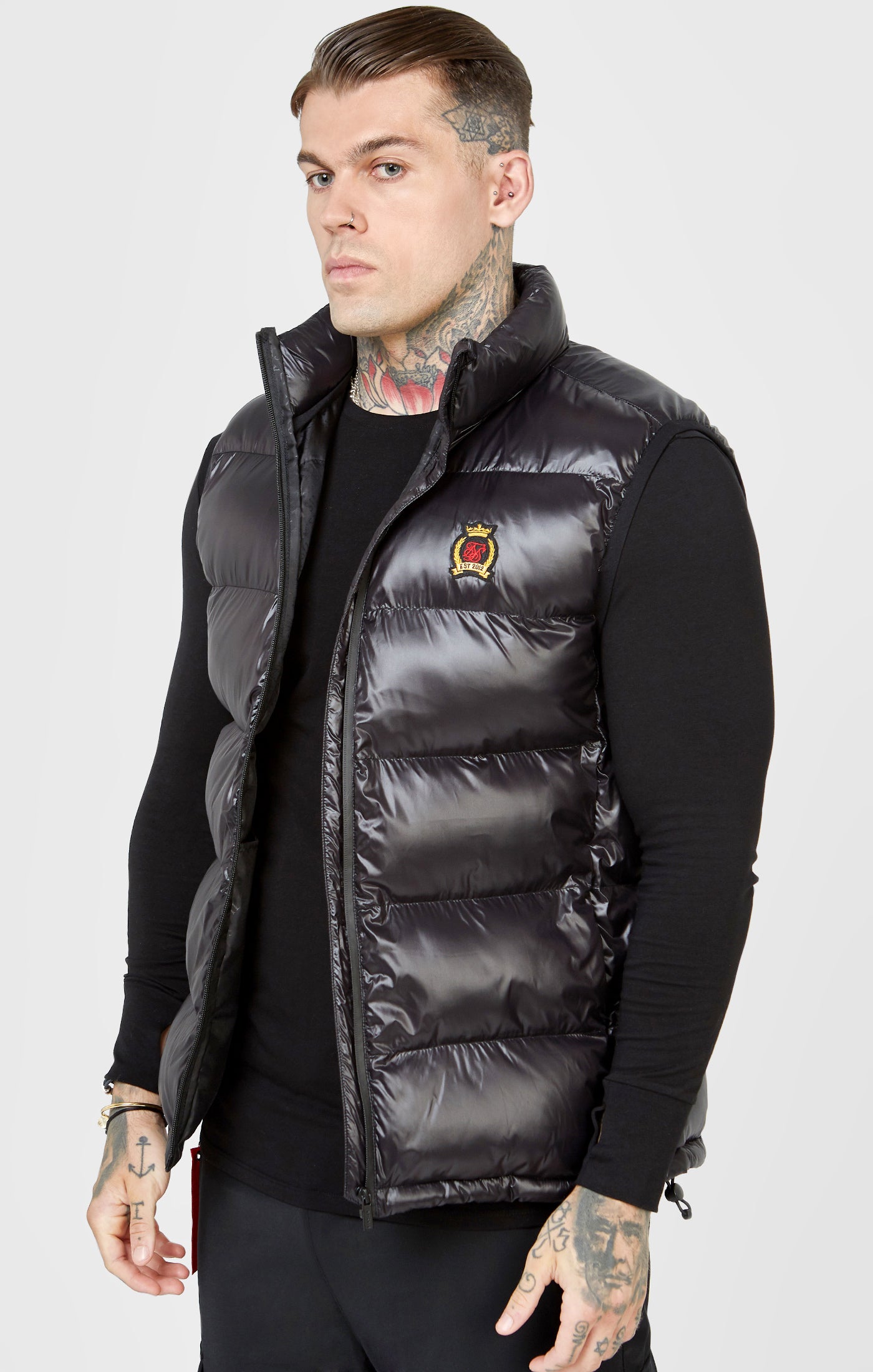 Load image into Gallery viewer, Black Bubble Gilet