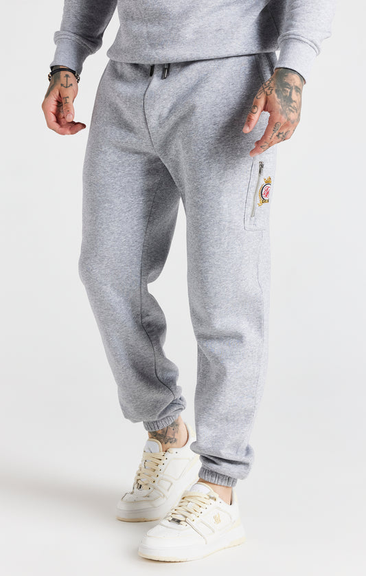 Grey Fleece Relaxed Fit Track Pant