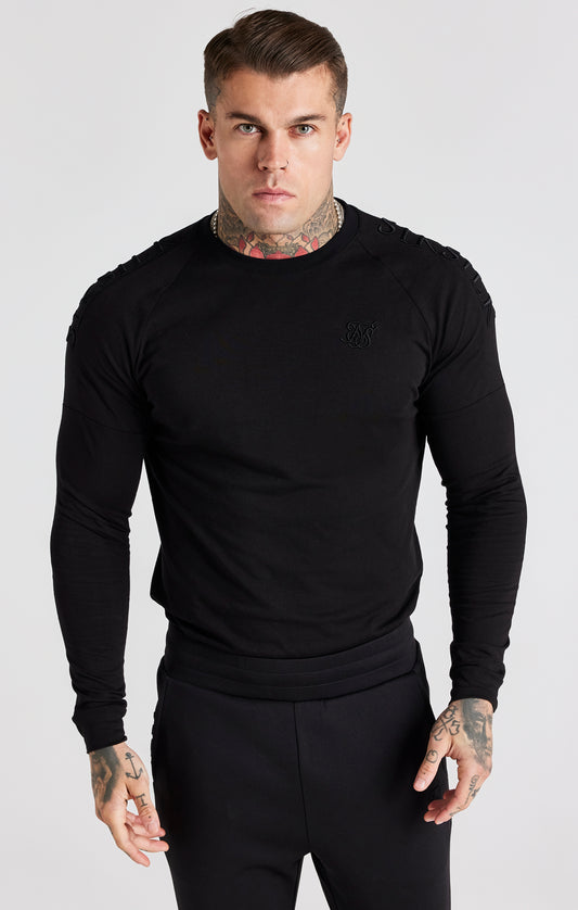 Black Panel Muscle Fit T-Shirt