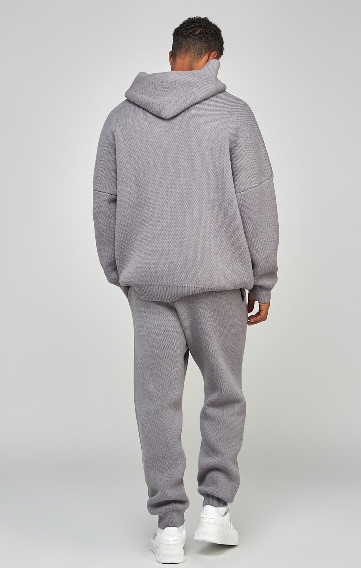 Load image into Gallery viewer, Grey Knitted Oversized Overhead Hoodie (4)