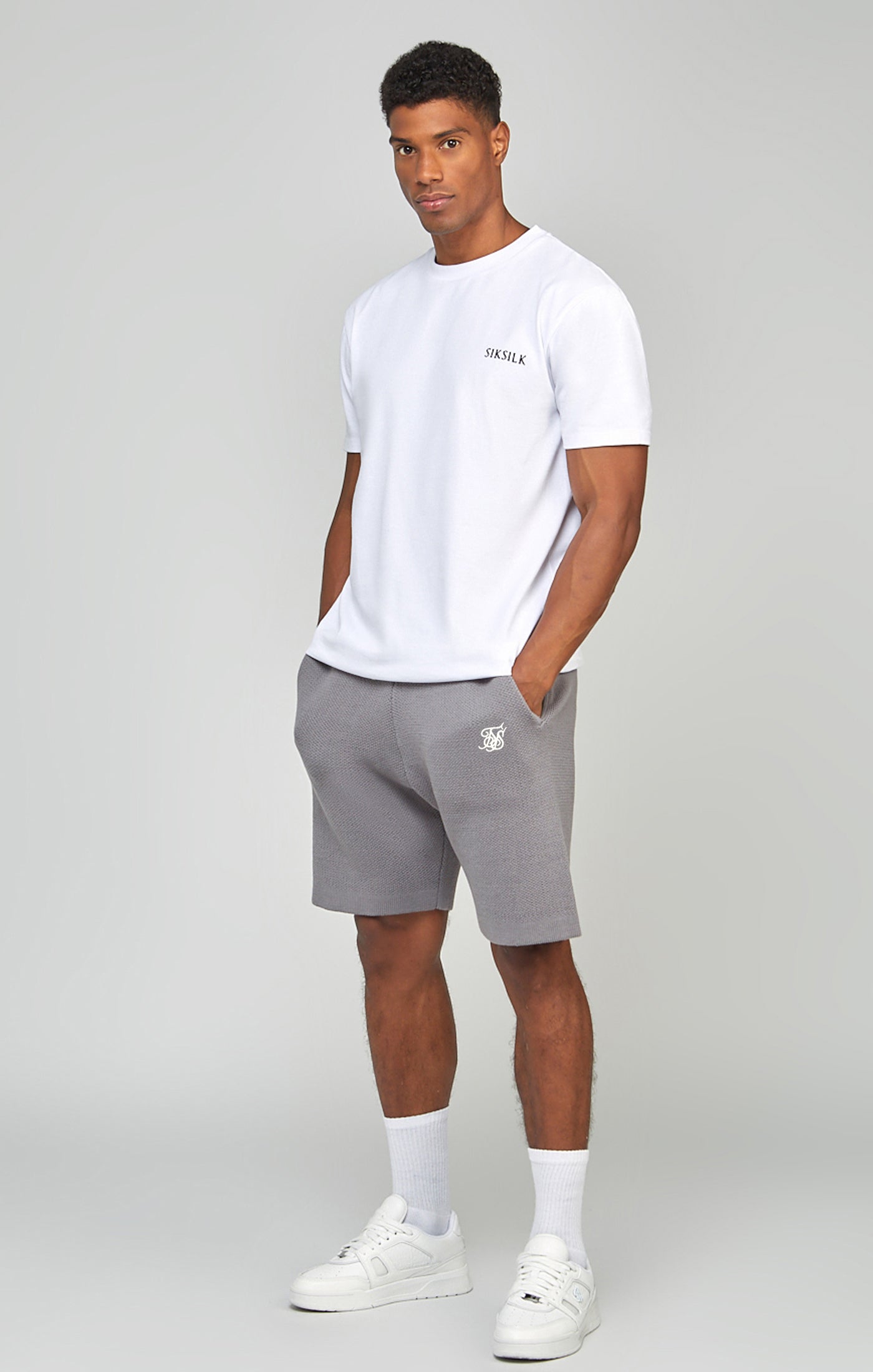 Load image into Gallery viewer, Grey Knitted Shorts (1)