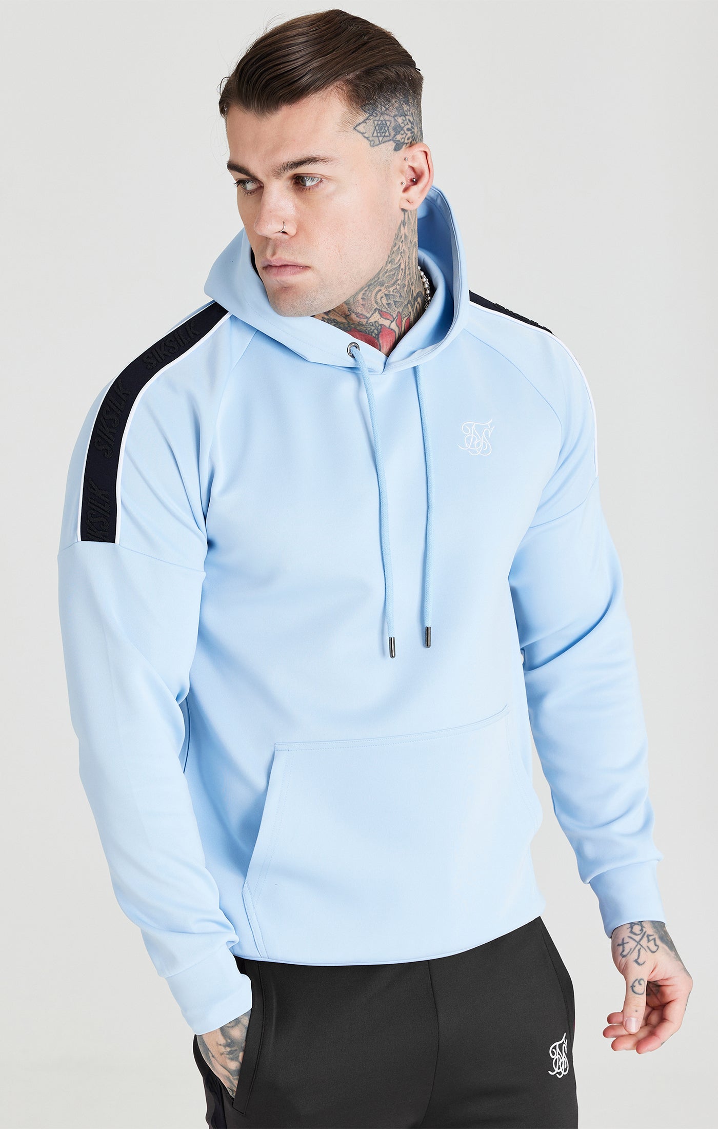 Load image into Gallery viewer, SikSilk Taped Overhead Hoodie - Blue