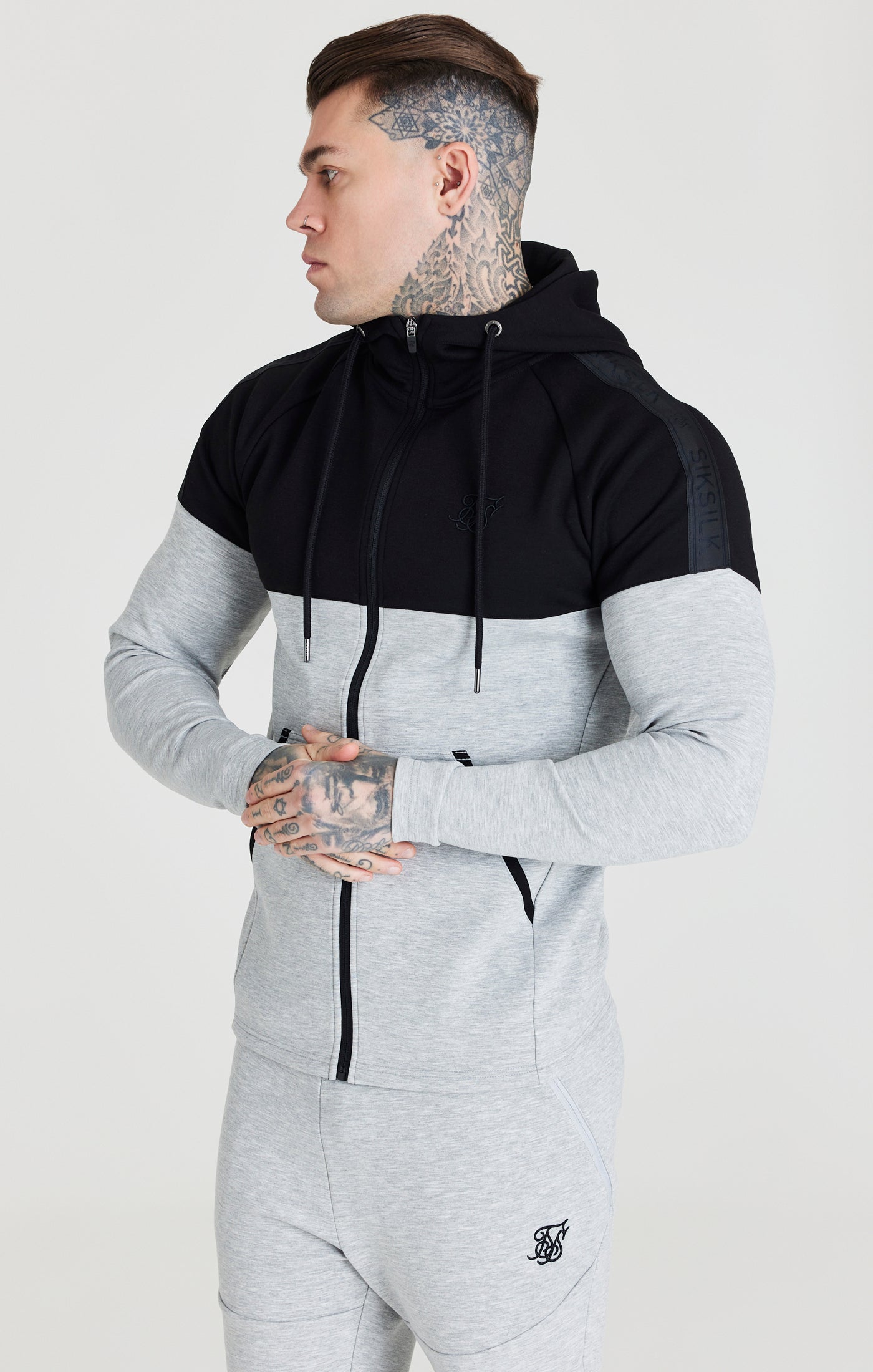 Load image into Gallery viewer, Grey Zip Through Hoodie And Short Twin Set (3)
