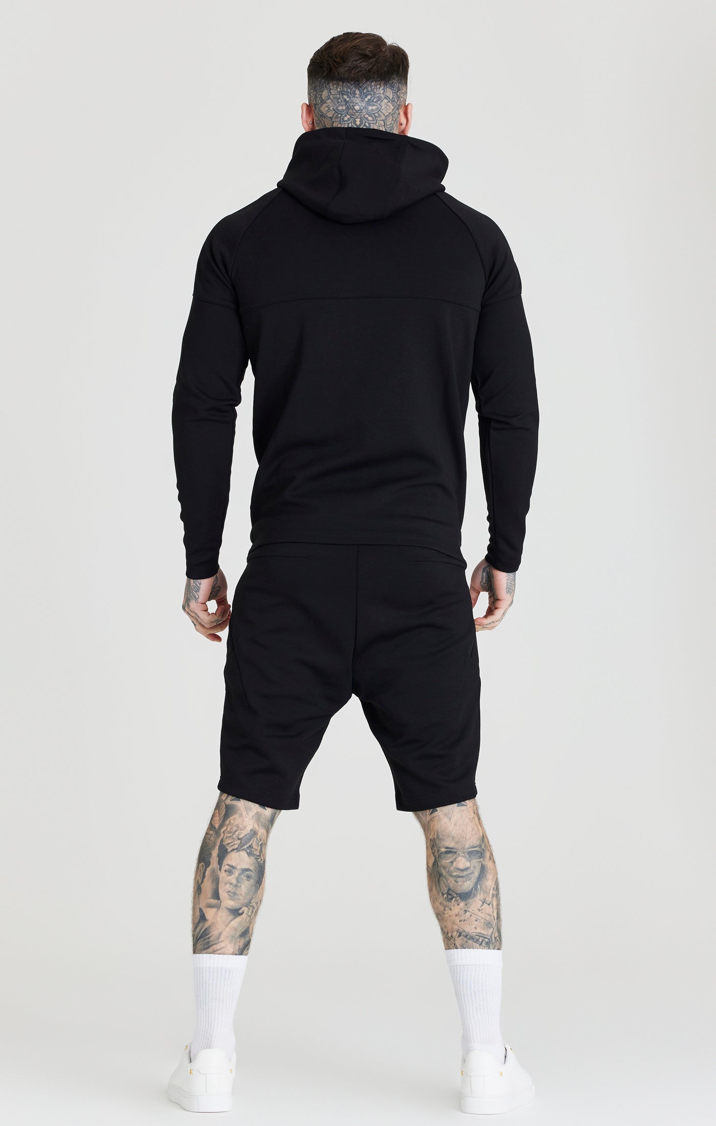 Load image into Gallery viewer, Black Zip Through Hoodie And Short Twin Set (2)