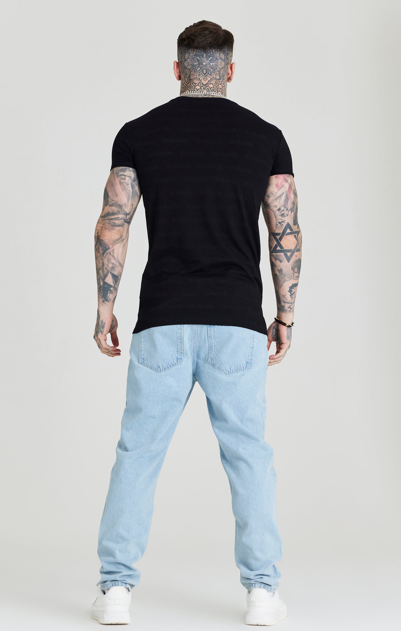 Load image into Gallery viewer, SikSilk Jacquard Tee - Black (4)