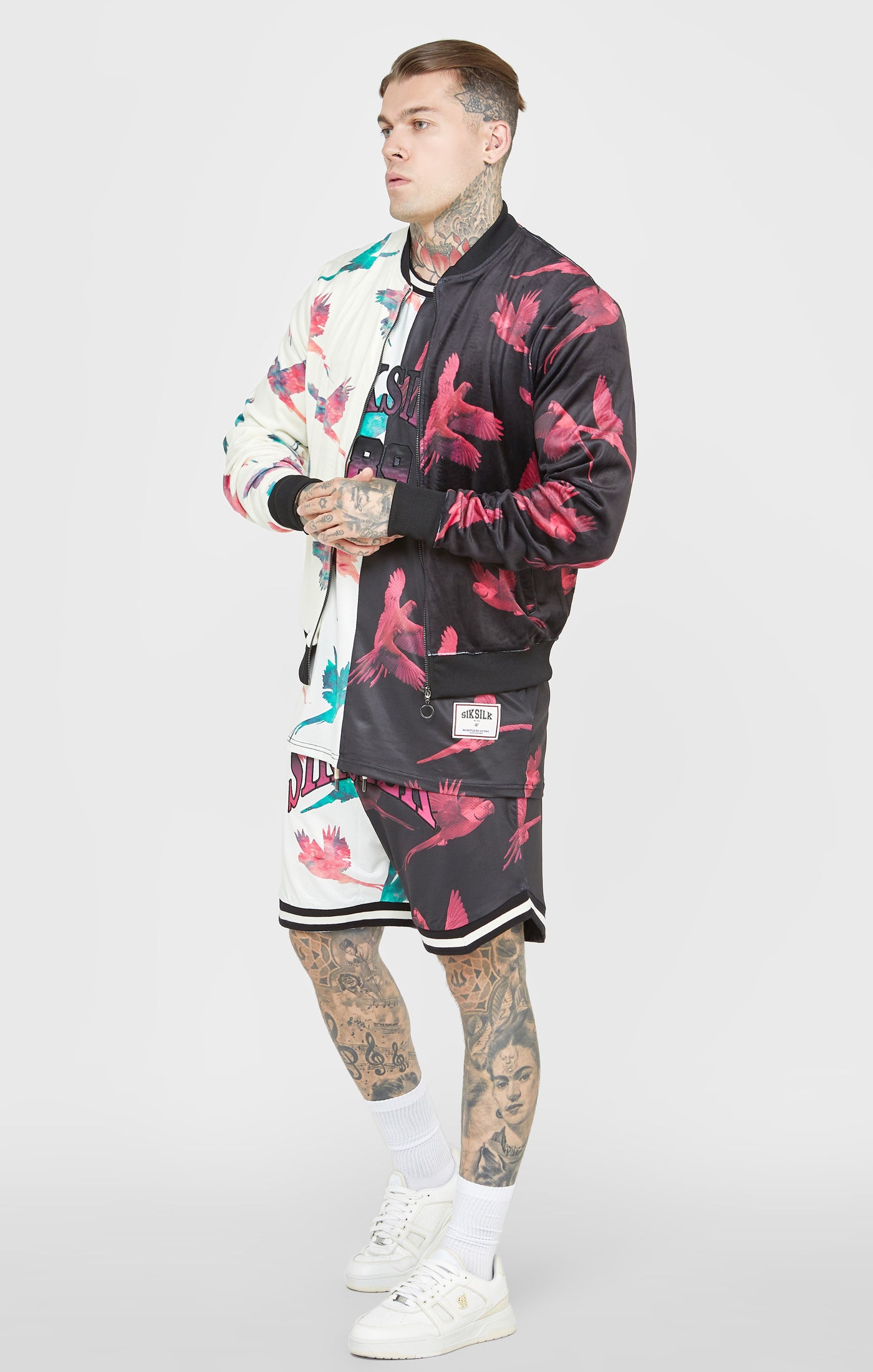 Load image into Gallery viewer, Ecru Print Bomber Jacket (3)