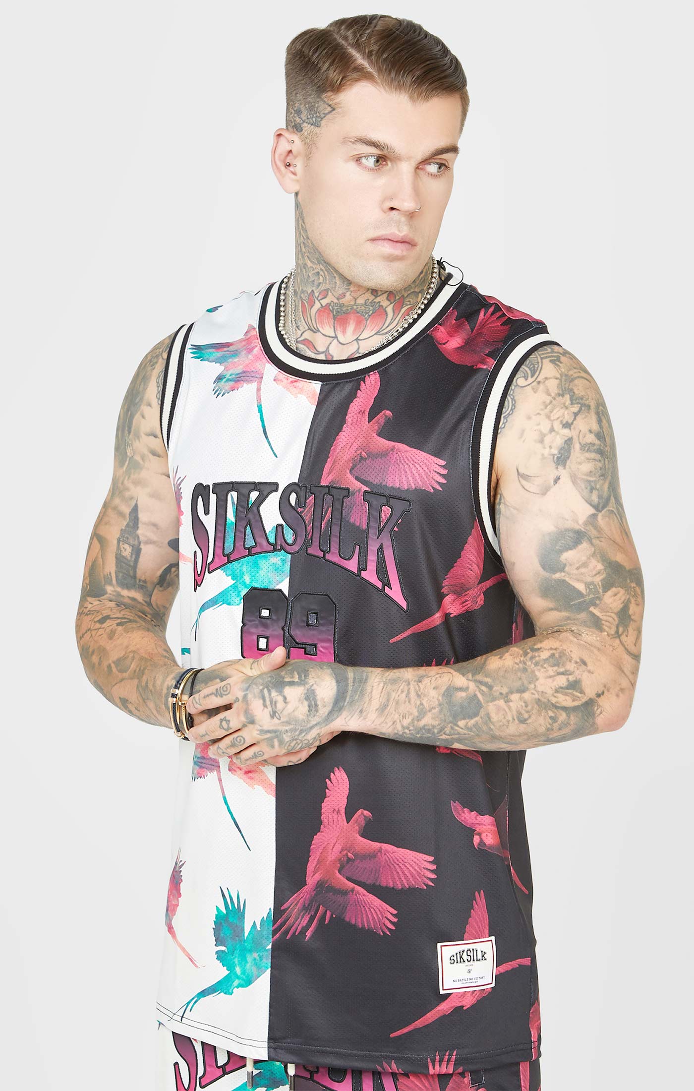 Load image into Gallery viewer, Ecru Print Basketball Vest