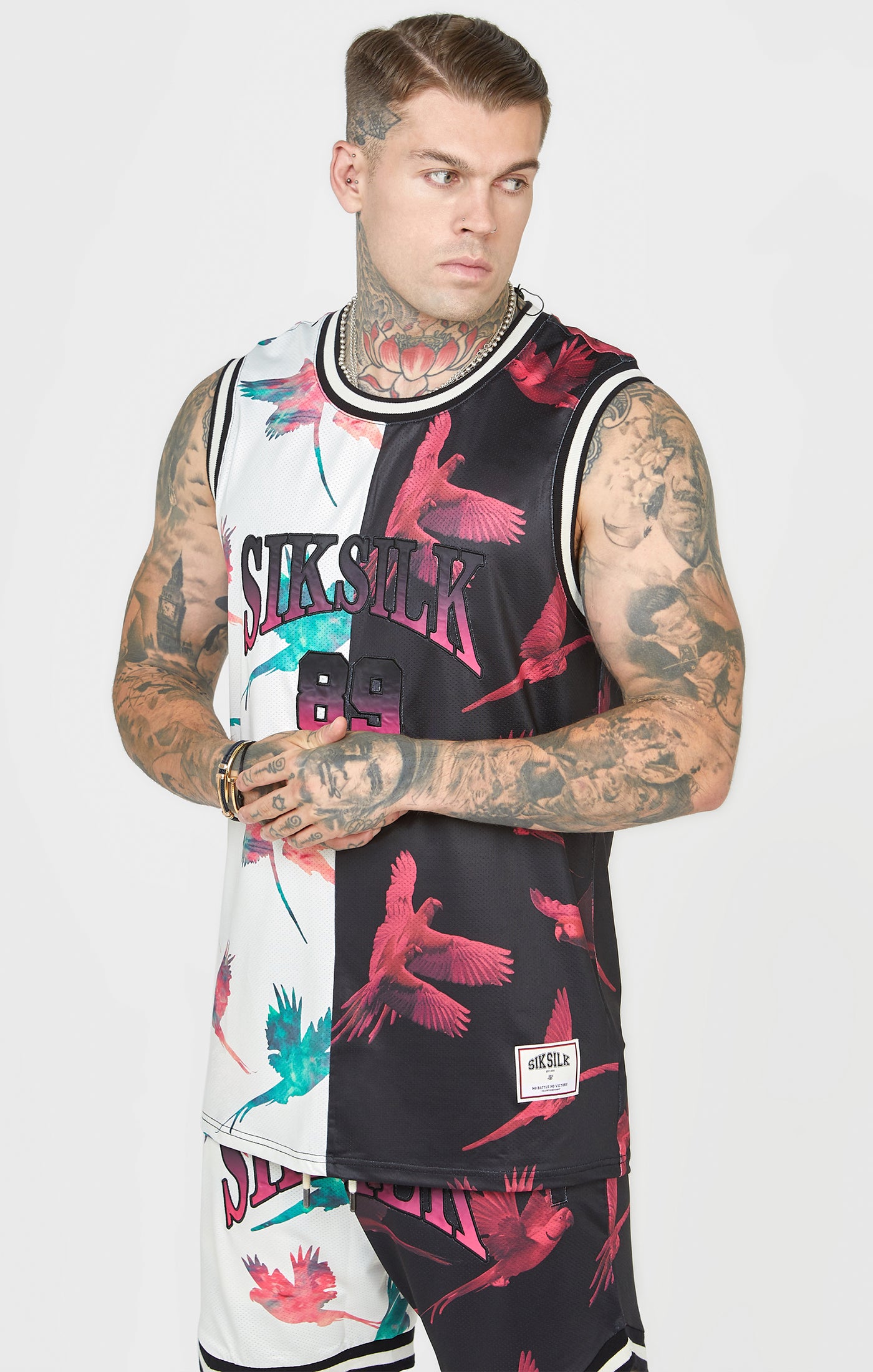 Load image into Gallery viewer, Ecru Print Basketball Vest (3)