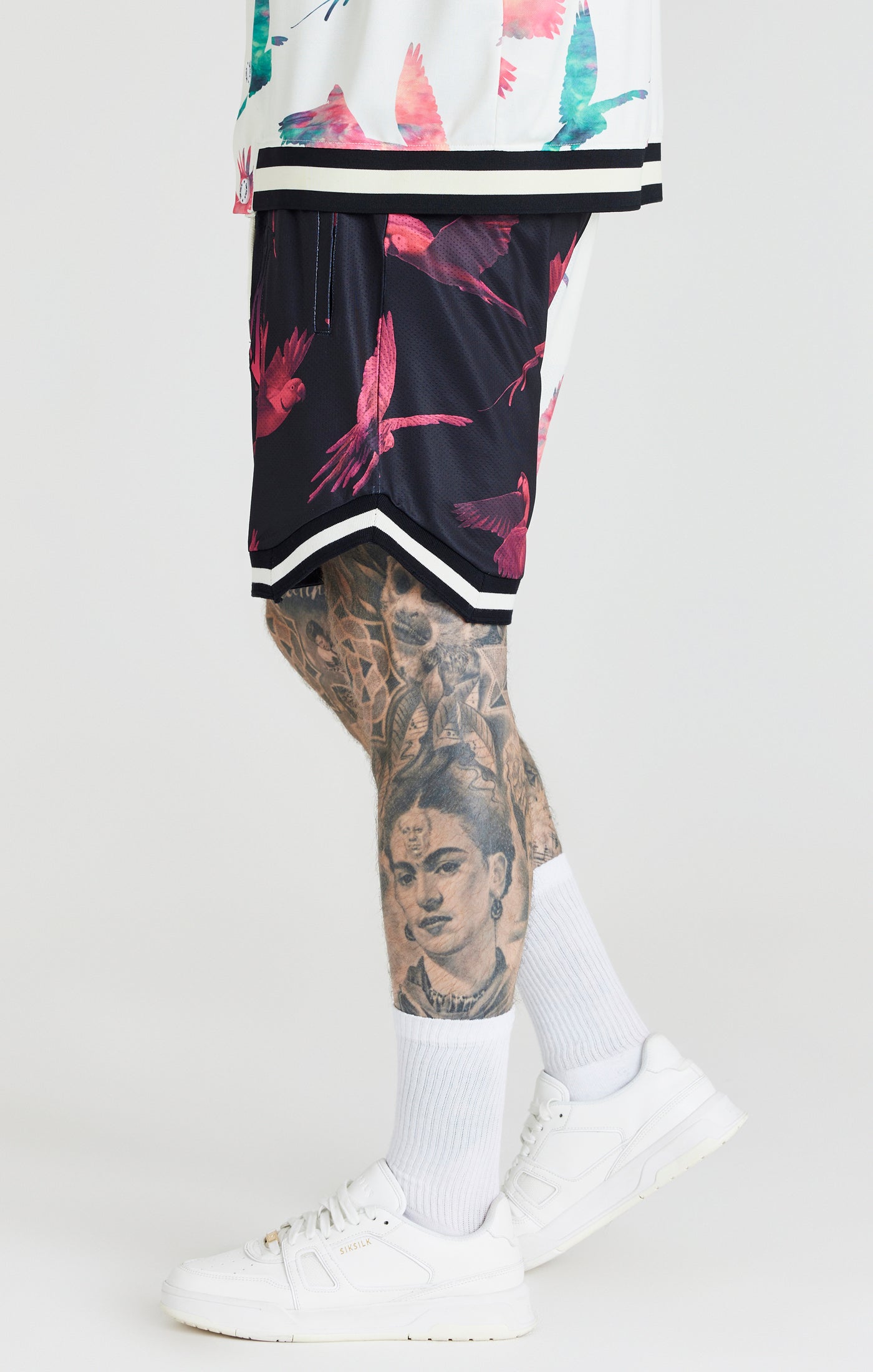 Load image into Gallery viewer, Ecru Exotic Print Basketball Short (1)