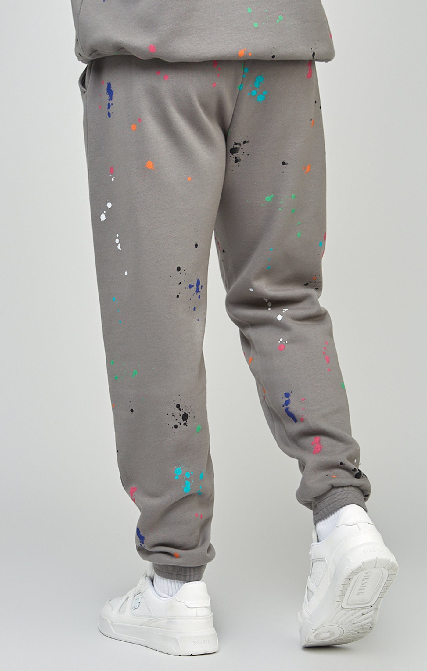 Load image into Gallery viewer, Grey Paint Splatter Cuffed Joggers (2)