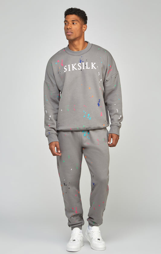 Grey Paint Splatter Sweatshirt