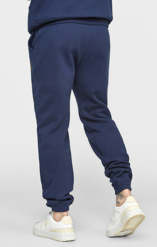 Navy Embroidery Relaxed Fit Jogger