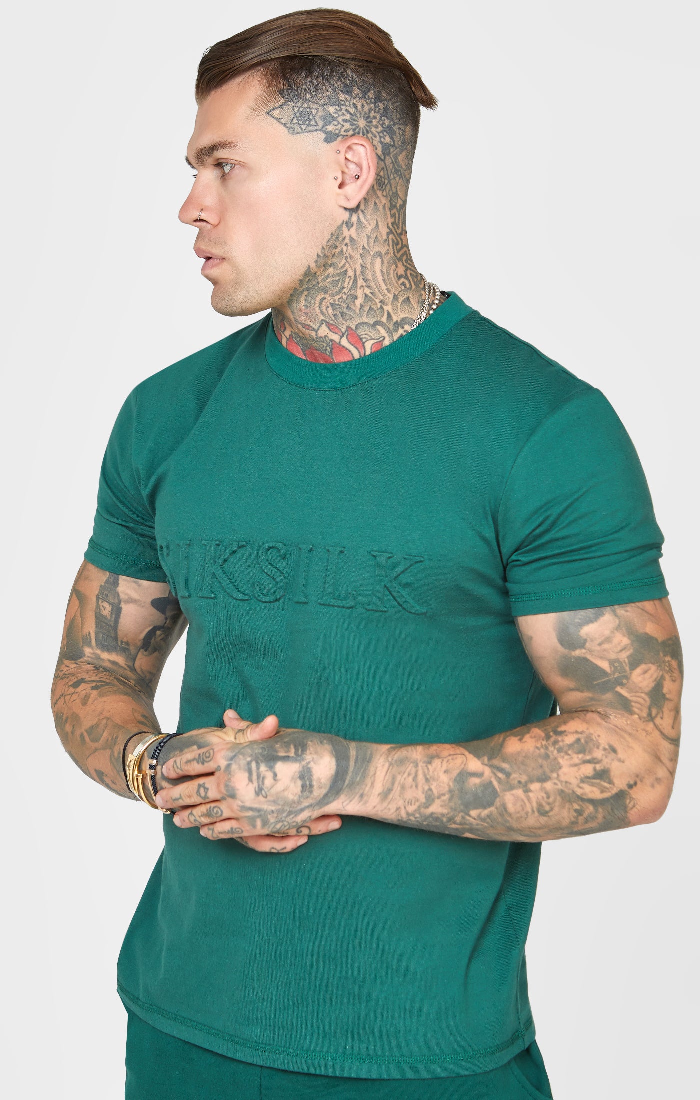 Load image into Gallery viewer, Green Embossed T-Shirt