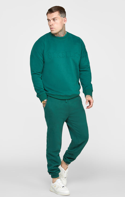 Green Embossed Sweatshirt
