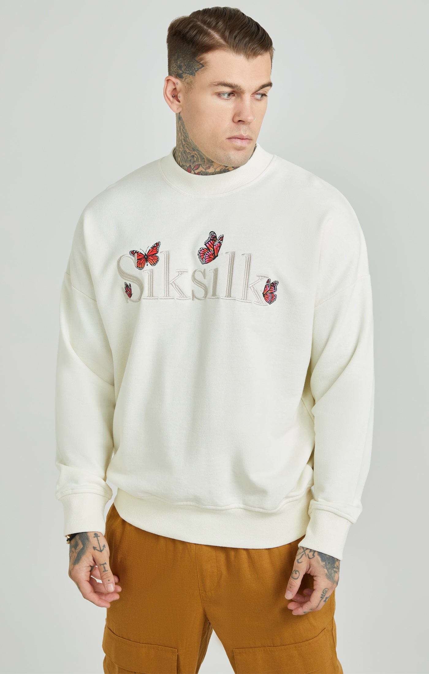 Load image into Gallery viewer, Ecru Washed Butterfly Sweatshirt