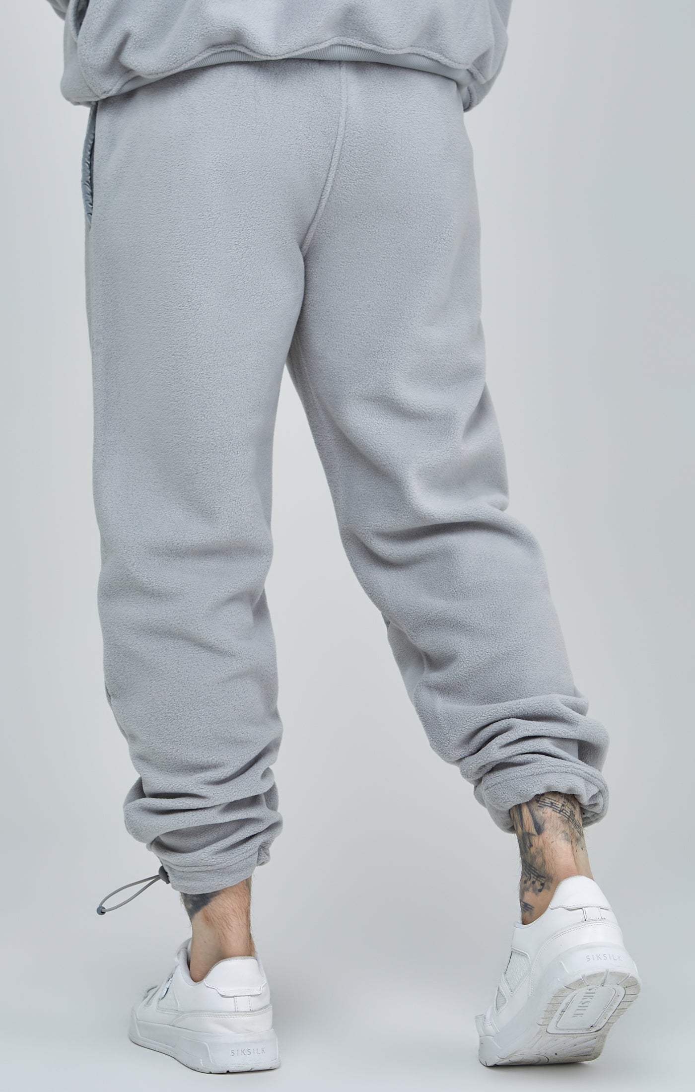 Load image into Gallery viewer, Grey Polar Fleece Panelled Cuffed Jogger (3)