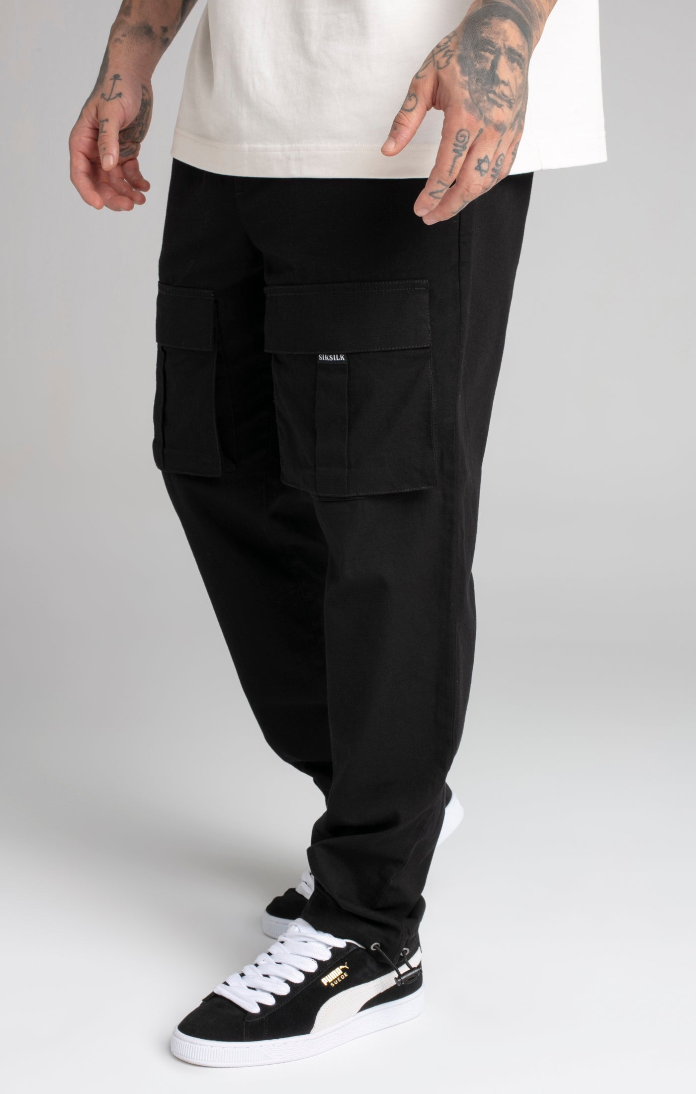 Load image into Gallery viewer, Black Ripstop Cargo Pants