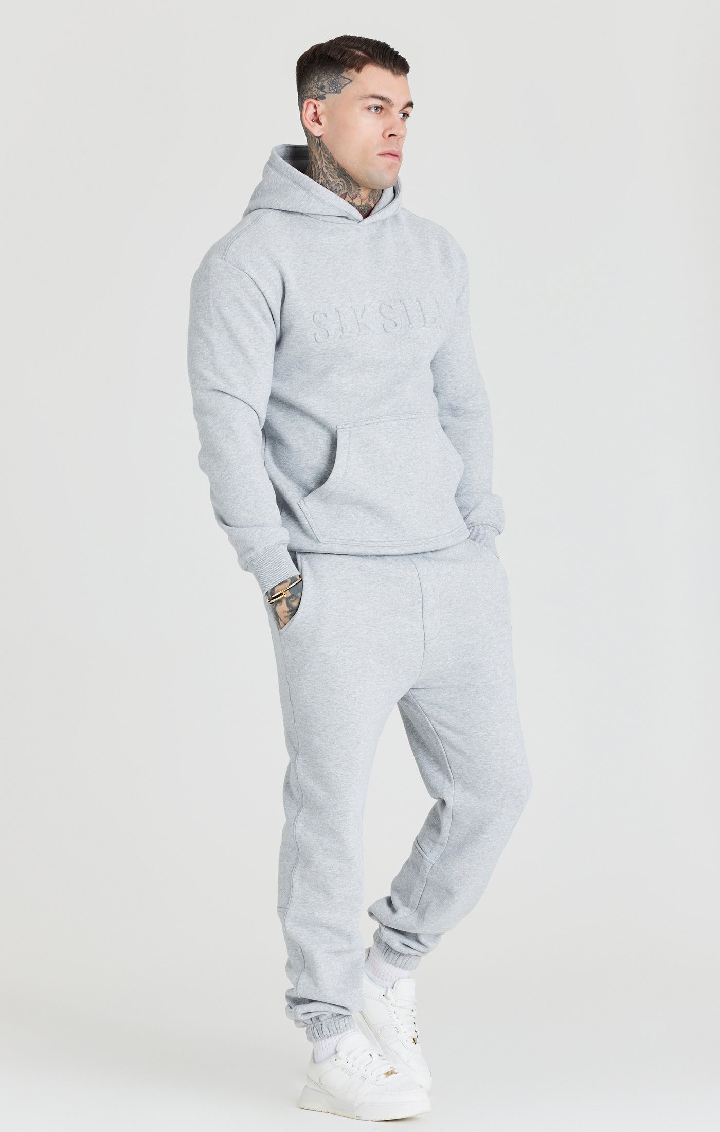 Load image into Gallery viewer, Grey Foundation Embossed Hoodie (2)