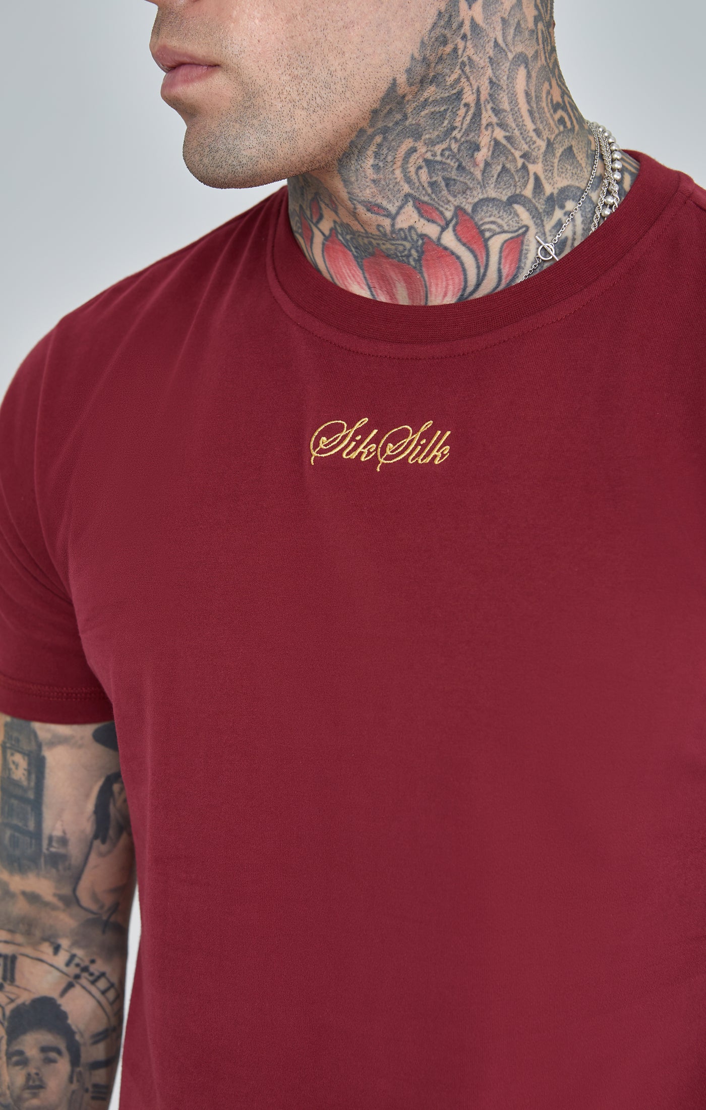 Load image into Gallery viewer, Burgundy Script Logo Oversized T-Shirt (2)
