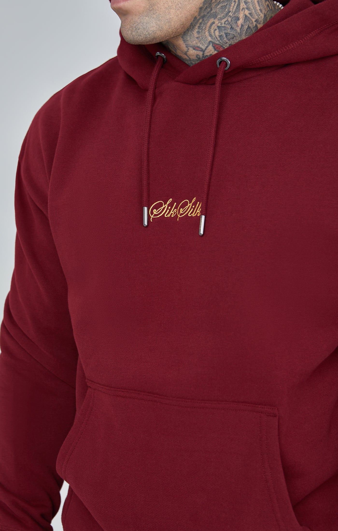 Load image into Gallery viewer, Burgundy Script Logo Relaxed Fit Hoodie (2)