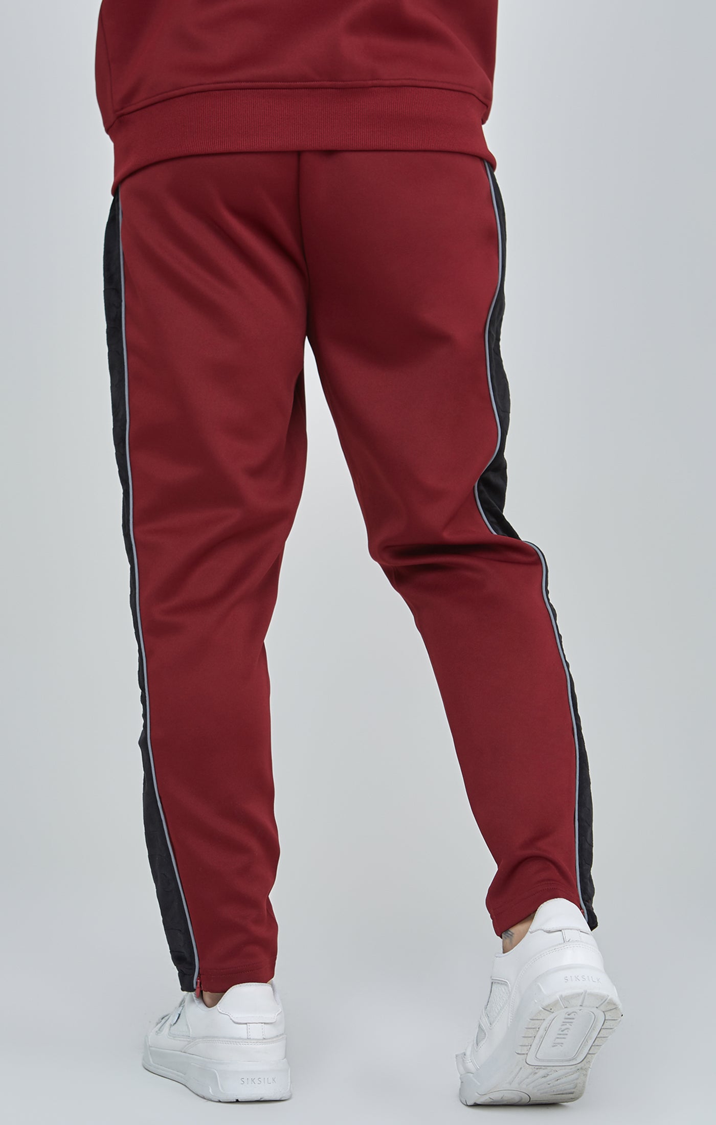 Load image into Gallery viewer, Burgundy Velour Panelled Track Pants (3)