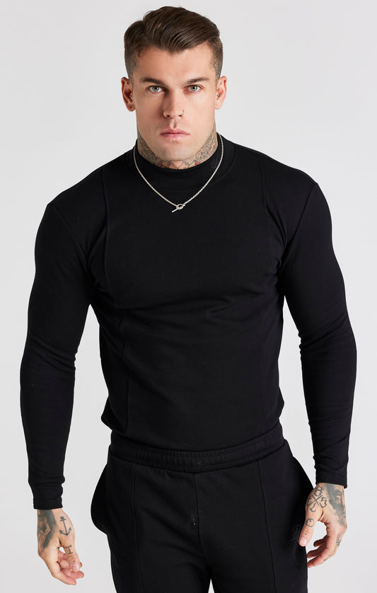 Black Turtle Neck Long Sleeve T-Shirt