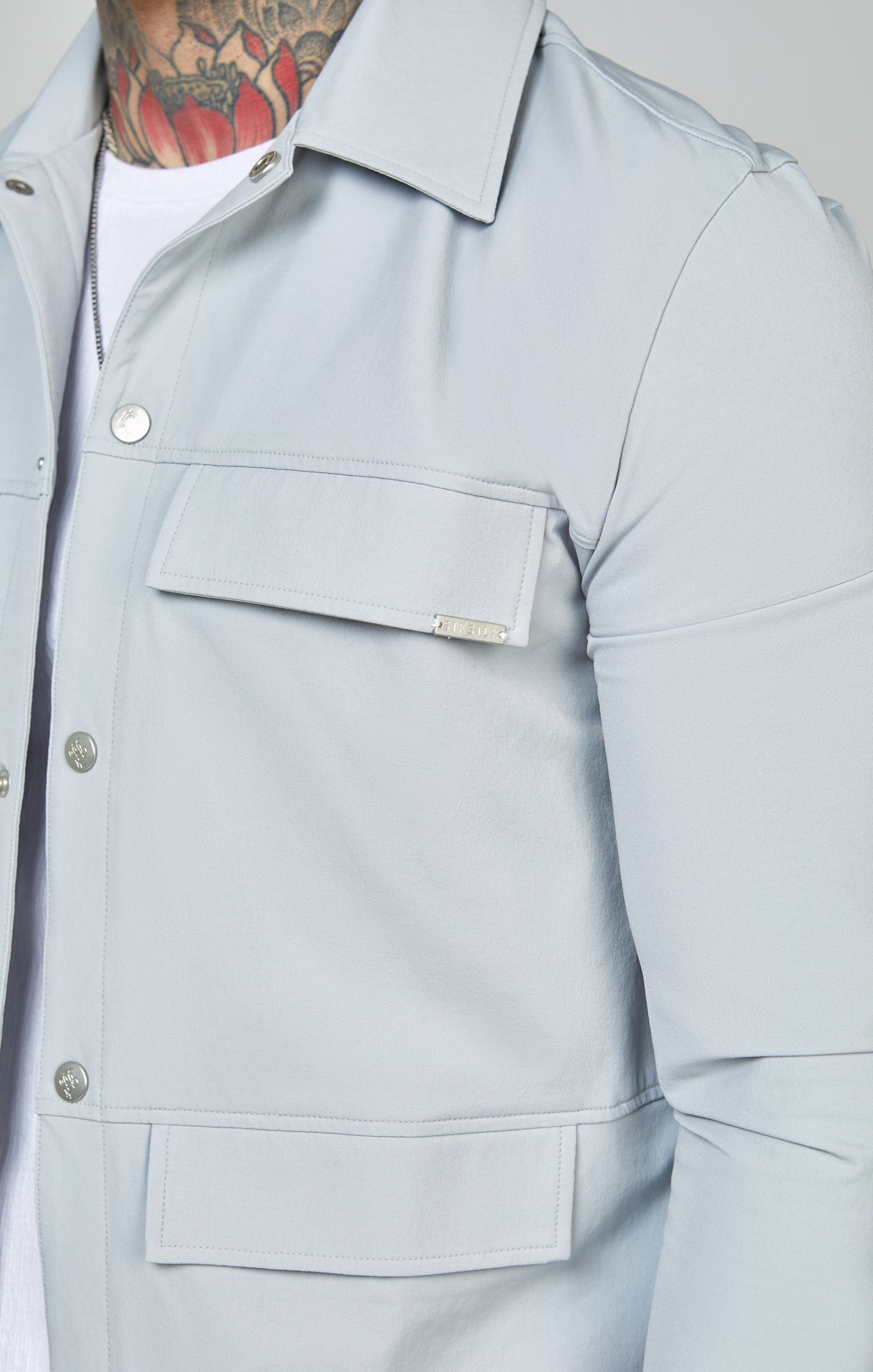 Load image into Gallery viewer, Grey Utility Overshirt (1)