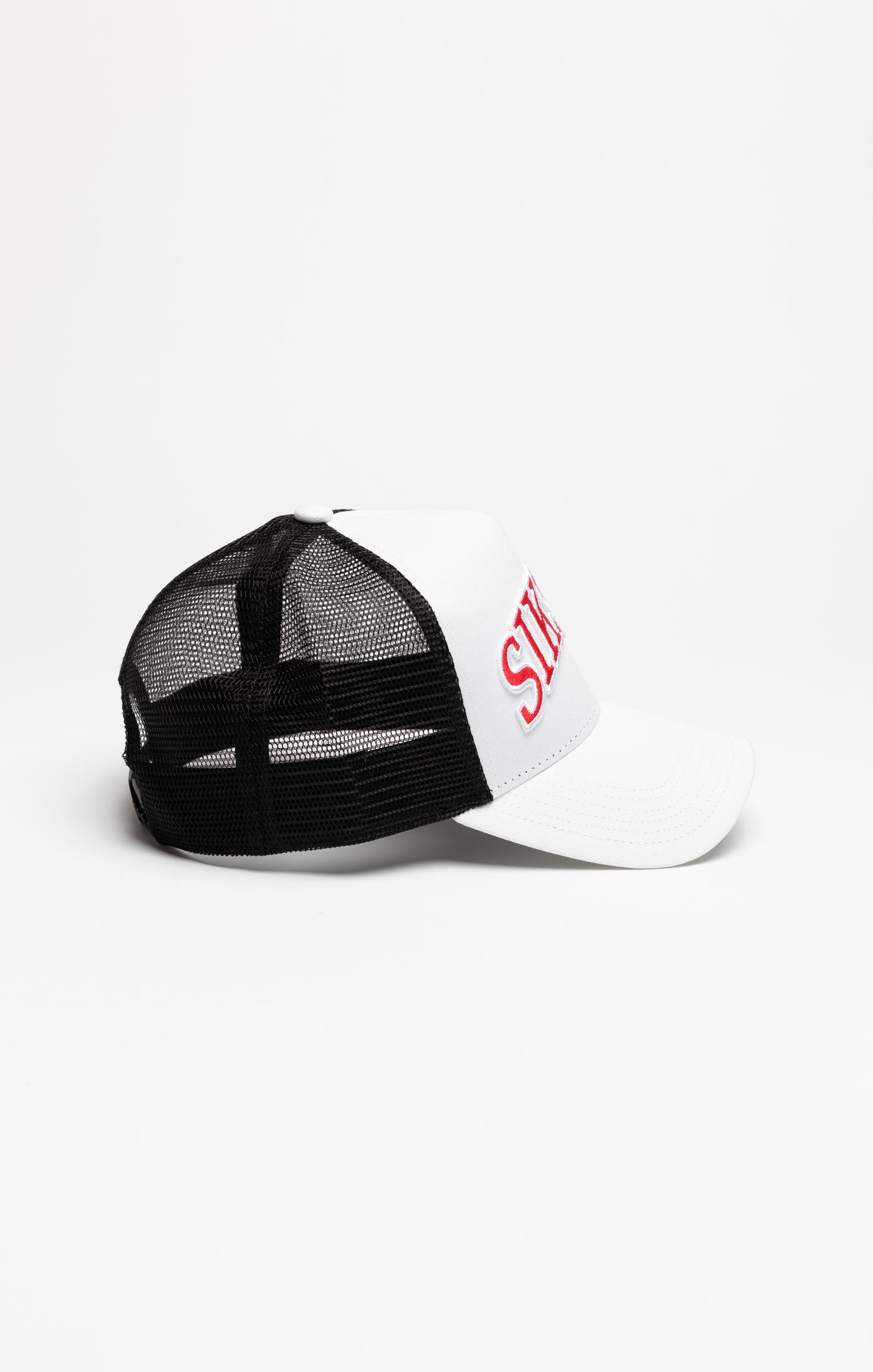 Load image into Gallery viewer, White Mesh Shadow Logo Trucker Cap (1)