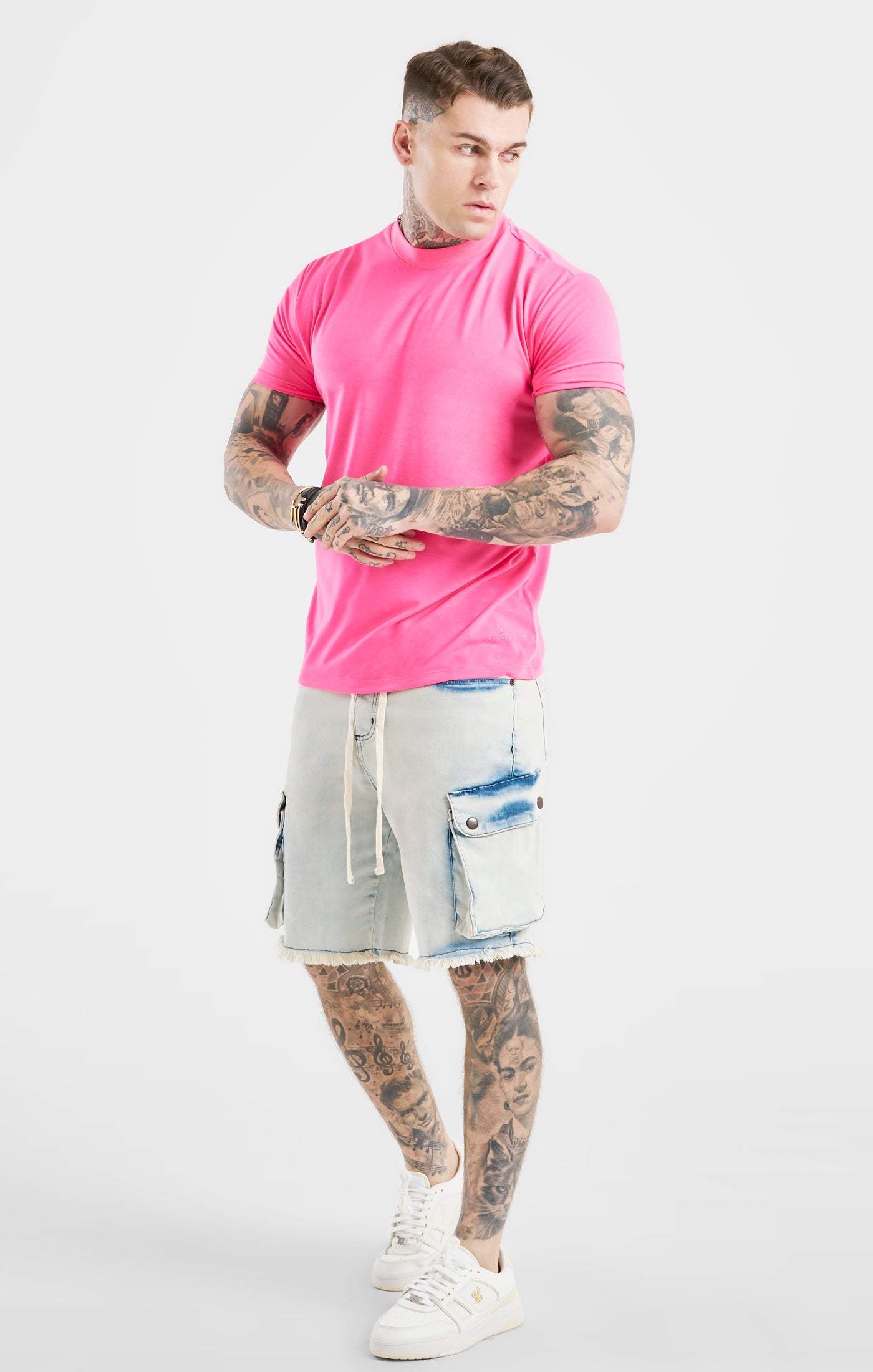 Load image into Gallery viewer, Messi x SikSilk Pink High Neck T-Shirt (3)