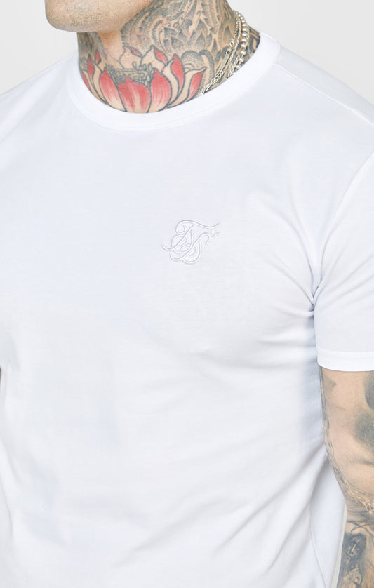 White Short Sleeve Muscle Fit T-Shirt