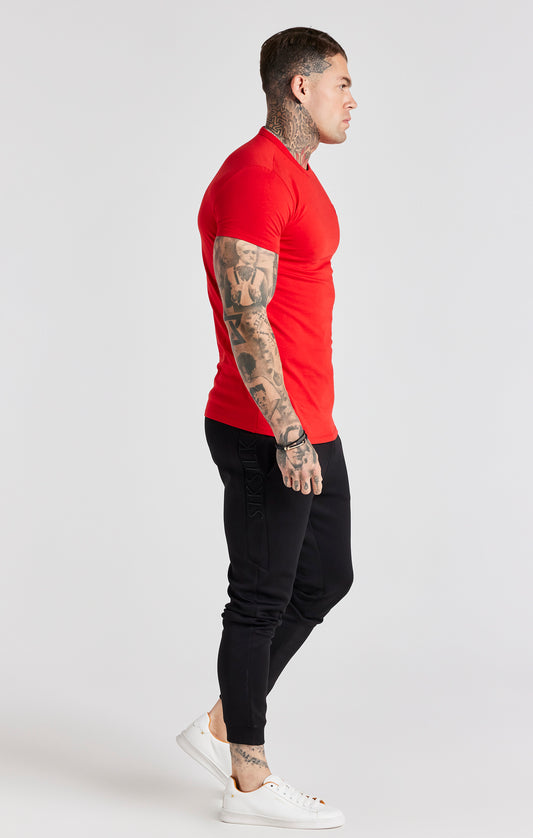 Red Short Sleeve Muscle Fit T-Shirt