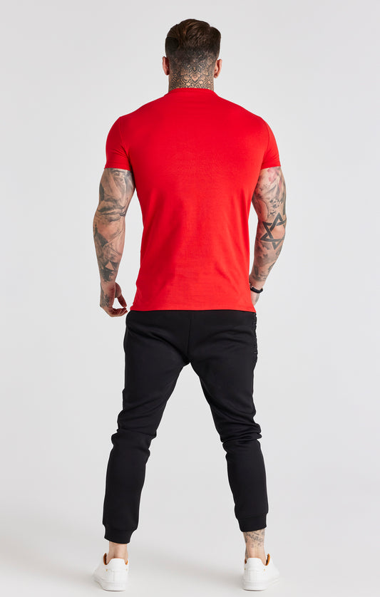 Red Short Sleeve Muscle Fit T-Shirt
