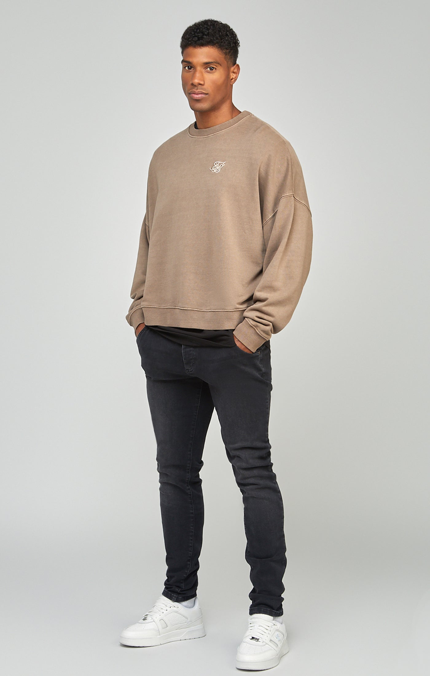 Load image into Gallery viewer, Brown Garment Dyed Boxy Fit Sweatshirt (1)