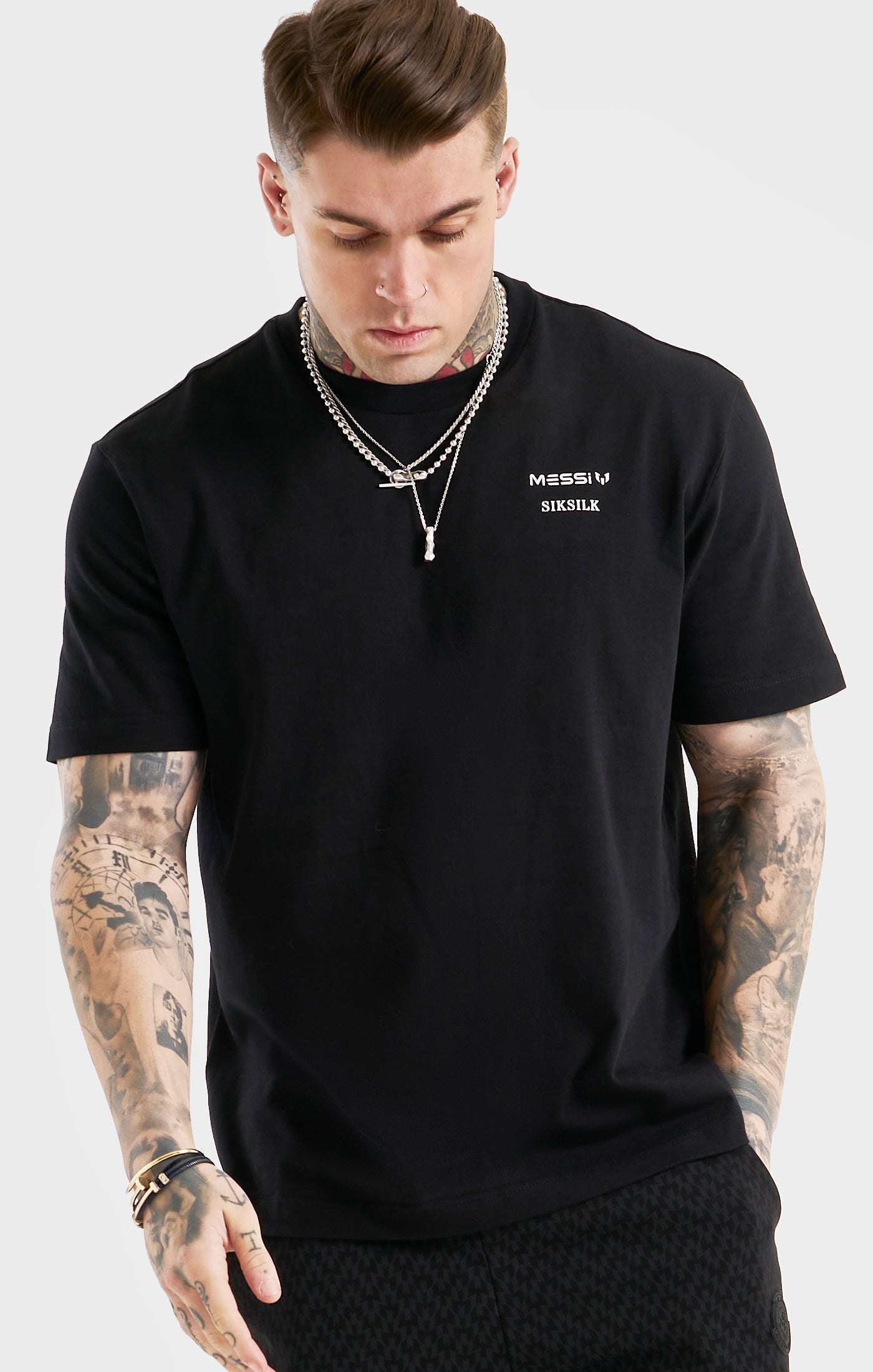 Load image into Gallery viewer, Messi x SikSilk Black Oversized T-Shirt