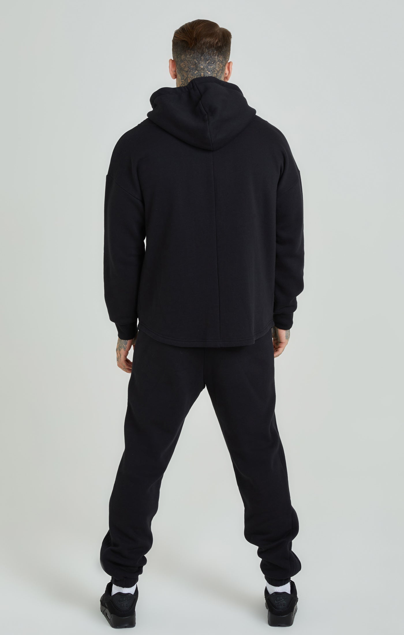 Load image into Gallery viewer, Black Panelled Relaxed Fit Joggers (4)