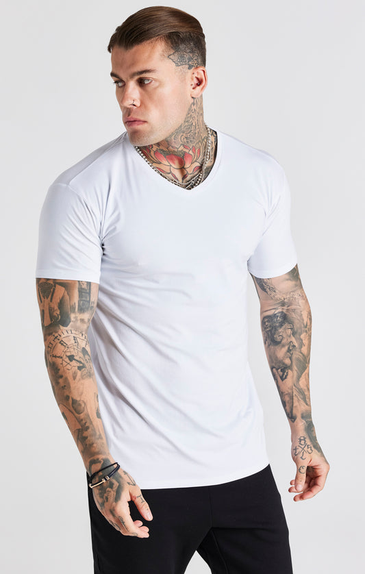 White And Grey Twin Pack V-Neck T-Shirt