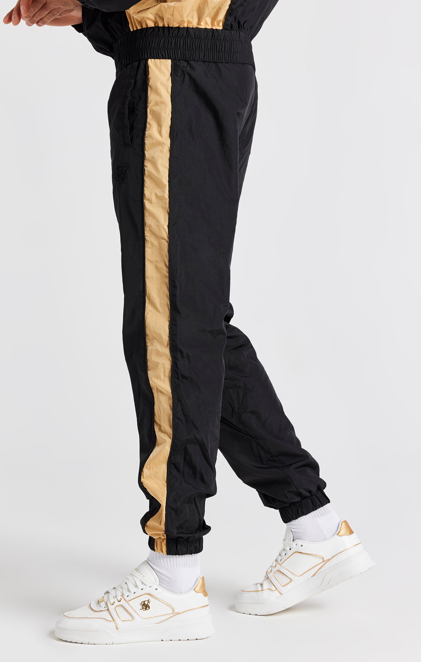 Load image into Gallery viewer, Black Paneled Track Pant (1)