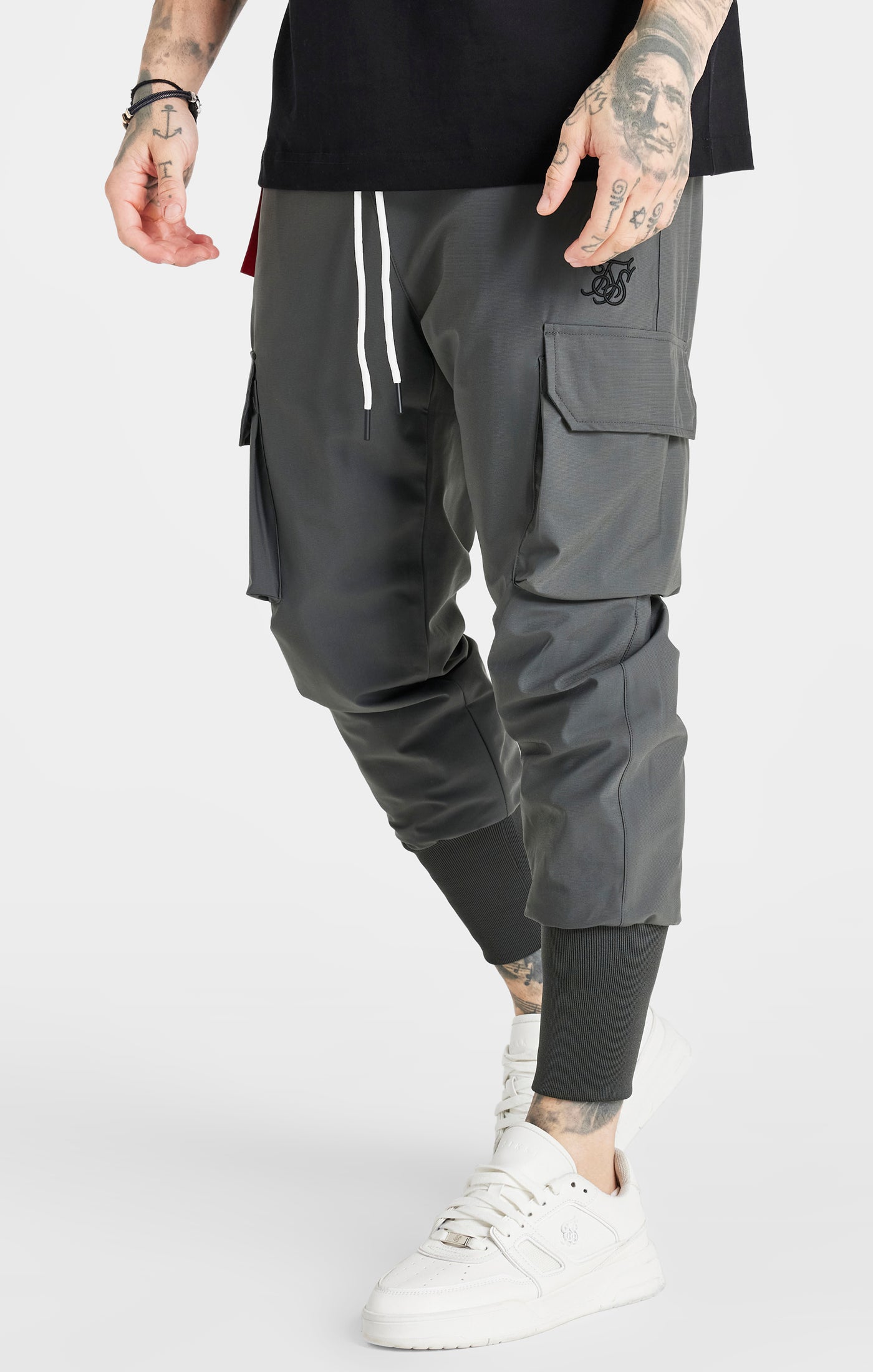Load image into Gallery viewer, Dark Grey Tech Cargo Pant