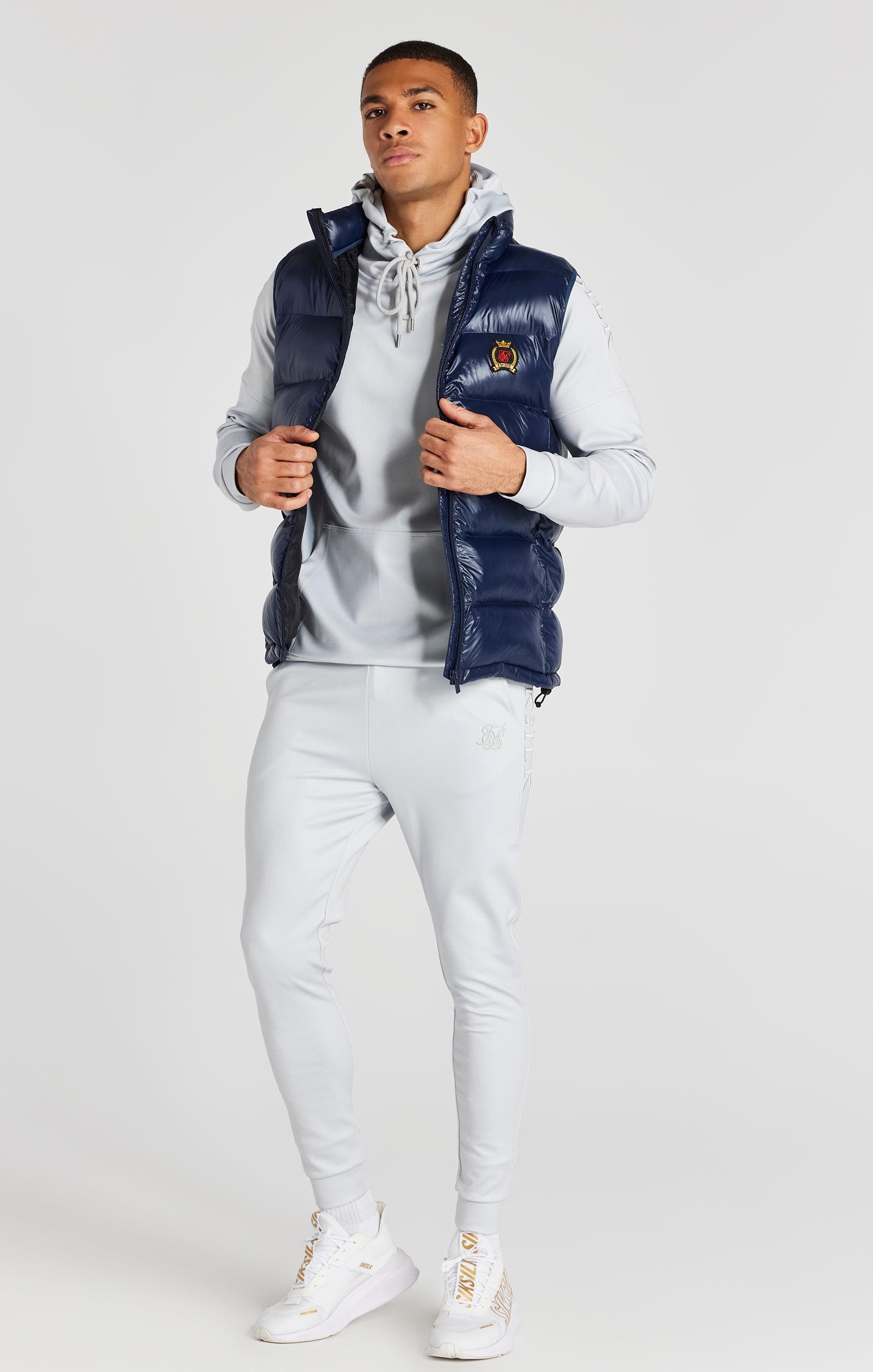 Load image into Gallery viewer, Navy Bubble Gilet (3)
