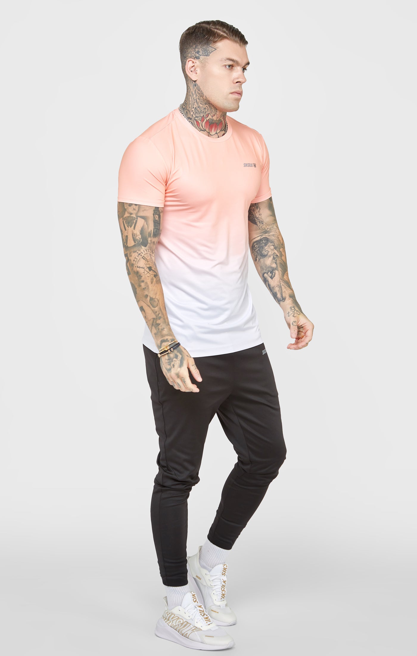 Load image into Gallery viewer, Coral Sports Fade Muscle Fit T-Shirt (3)