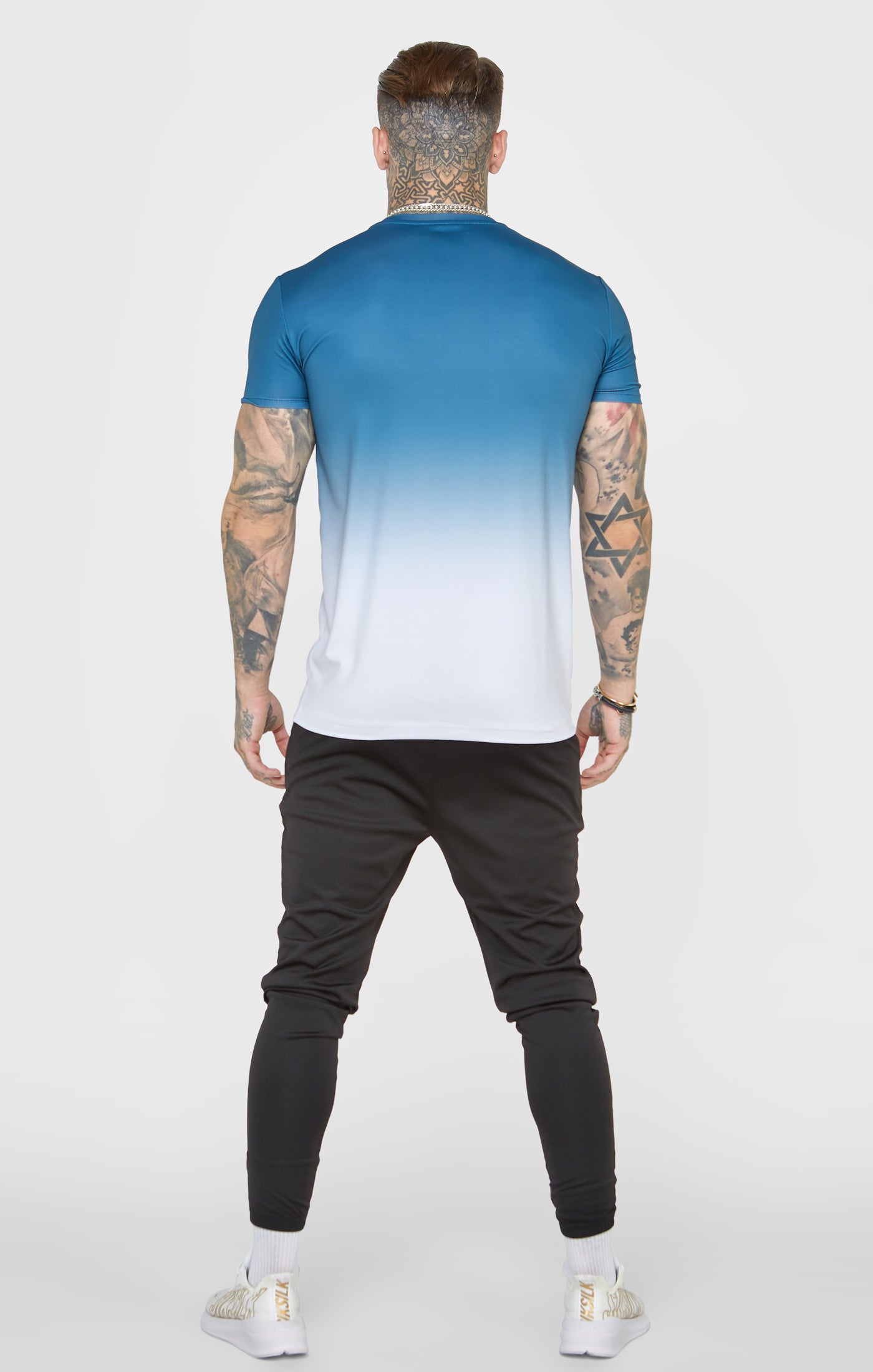 Load image into Gallery viewer, Teal Sports Fade Muscle Fit T-Shirt (4)